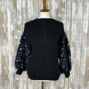 Anthro Knitted & Knotted Soft Sleeved Sweater Sz M